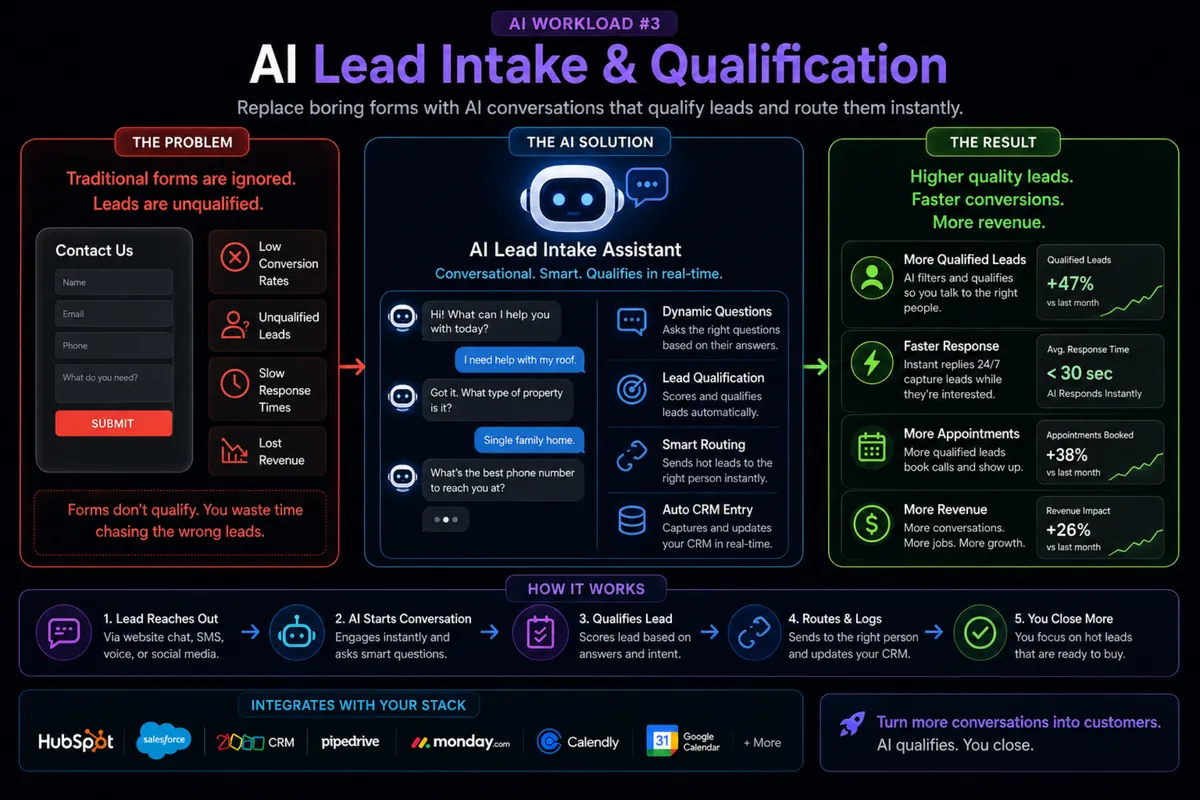 AI lead intake and qualification